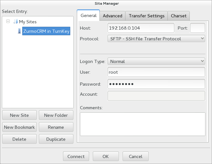 Upgrade files to TurnKey with FileZilla.