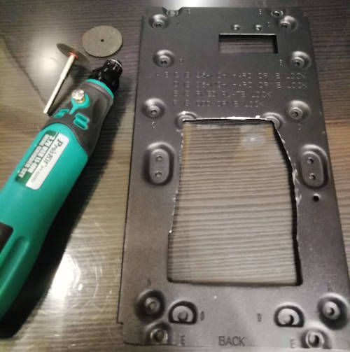 Cutting Disks, a Cordless Mini Grinder, and the HDD Frame